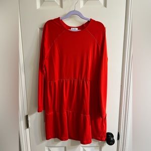 Girl’s Long Sleeve Red Dress, size M